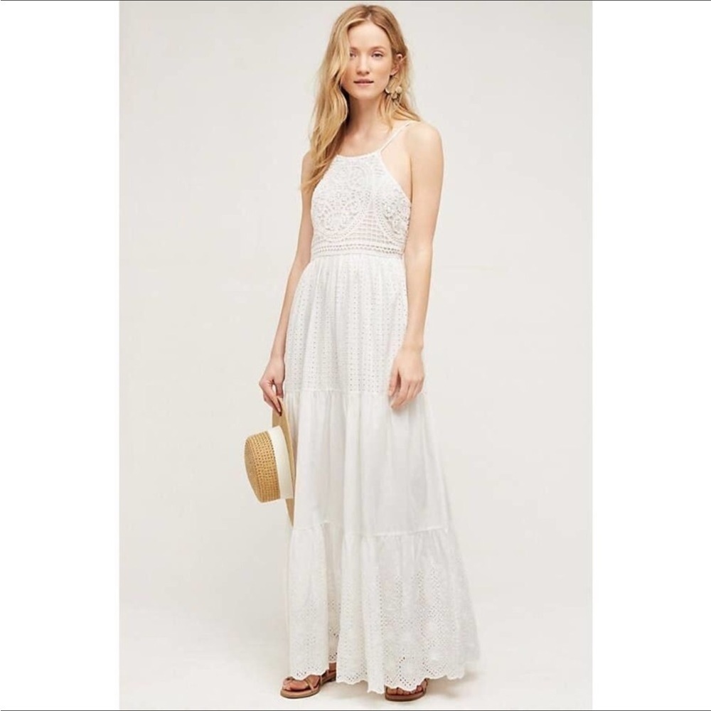 “HD IN PARIS” Midsummer Eyelet Lace Up Maxi Dress